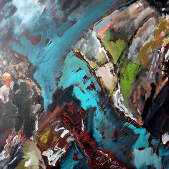 Картина под названием "0791-17-faille-emer…" - Claudine Gregoire, Подлинное произведение искусства, Акрил