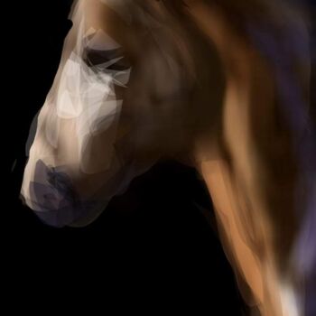 Arte digitale intitolato "Le cheval" da Jacky Patin, Opera d'arte originale