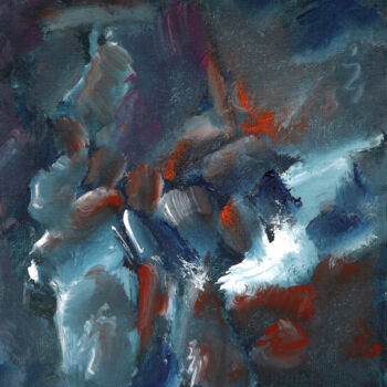 Pintura intitulada "0848-18-nuit-30-x-3…" por Claudine Gregoire, Obras de arte originais