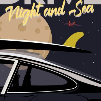 "Night and sea" başlıklı Dijital Sanat Christian Smith tarafından, Orijinal sanat, 2D Dijital Çalışma