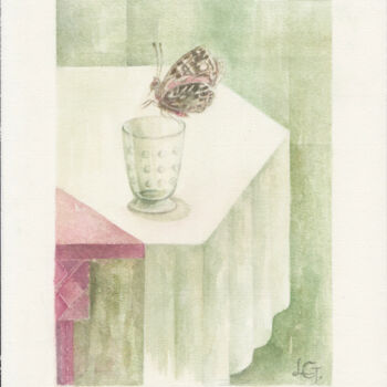 Zeichnungen mit dem Titel ""Der Zauberer"" von Lili Gräfenstein, Original-Kunstwerk, Tinte