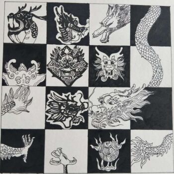 Painting titled "Dragon.jpg" by Westring Liu, Original Artwork