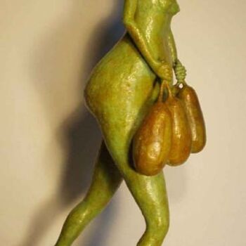 Escultura titulada "voleuse de cougourd…" por Micheldejos, Obra de arte original