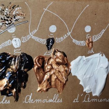 Painting titled "Les Demoiselles d'A…" by Gervaise Accart Sanier (GAS), Original Artwork, Acrylic