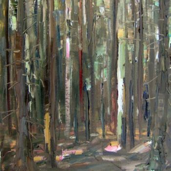 Ζωγραφική με τίτλο "Forest. Noon" από Sergej Jakovlev, Αυθεντικά έργα τέχνης