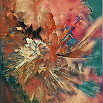 Painting titled "Dèflagration" by Ferial Babaaissa, Original Artwork, Acrylic