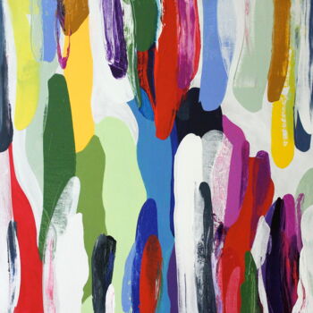 Картина под названием "Field of Color IX" - Naoko Paluszak, Подлинное произведение искусства, Акрил Установлен на Деревянная…