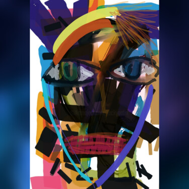 Цифровое искусство под названием "PORTRAIT..." - Jacky Patin, Подлинное произведение искусства, Цифровая живопись