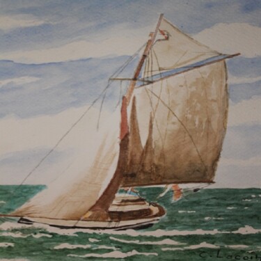 Painting titled "le patsy" by Claude Lacointe, Original Artwork, Watercolor