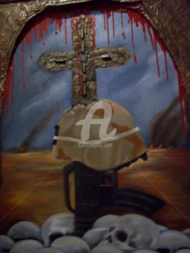 Painting titled "Heroes Grave II" by Johnny E.S.J. Otilano, Original Artwork