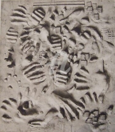 Peinture intitulée "Jeu de mains" par Bernard Maricau, Œuvre d'art originale