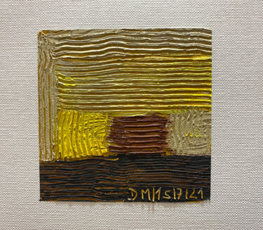 Malerei mit dem Titel "Quadrata Nr.21 | Or…" von Dietmar Meinhardt (MeinhardtART), Original-Kunstwerk, Öl Auf Karton montiert