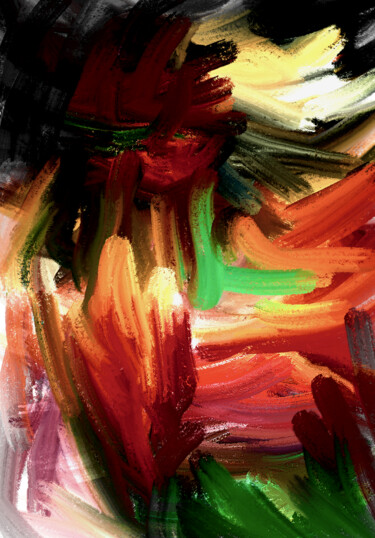 Digital Arts titled "Confusão em cores" by Angelina Alves, Original Artwork, Digital Painting