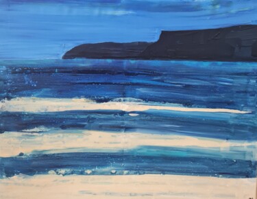 Painting titled "ICELAND - the coast" by Marijke Mol, Original Artwork, Acrylic