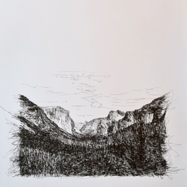Dibujo titulada "Yosemite 2 2/11/22" por Karl Robial, Obra de arte original, Tinta