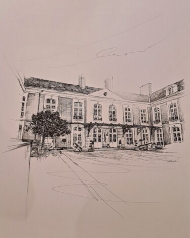 Rysunek zatytułowany „Hotel de Châteaugir…” autorstwa Karl Robial, Oryginalna praca, Atrament