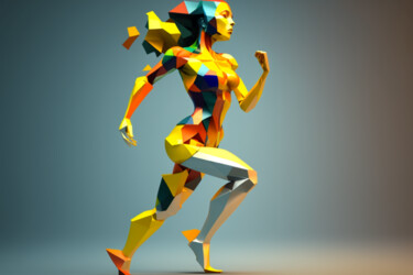 Digitale Kunst mit dem Titel "MOUVING" von Cathy Massoulle (SUNY), Original-Kunstwerk, KI-generiertes Bild