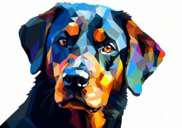 Arte digital titulada "THEO DOG" por Cathy Massoulle (SUNY), Obra de arte original, Imagen generada por IA