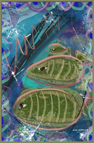 Arts numériques intitulée "L'endroit est poiss…" par Jacky Patin, Œuvre d'art originale, Peinture numérique