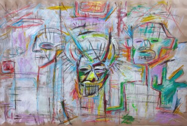 Malerei mit dem Titel "" vie et mort comme…" von Sam Keusseyan, Original-Kunstwerk, Acryl