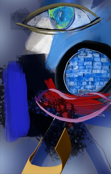 Arts numériques intitulée "Interprétation libr…" par Jacky Patin, Œuvre d'art originale, Peinture numérique