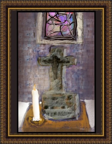 Arts numériques intitulée "Religieusement..." par Jacky Patin, Œuvre d'art originale, Peinture numérique