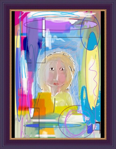 Digital Arts titled "La fillette pastel.…" by Jacky Patin, Original Artwork, Digital Painting