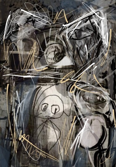 Arts numériques intitulée "Gribouille" par Jacky Patin, Œuvre d'art originale, Peinture numérique