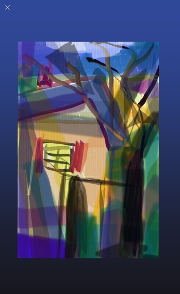 Arts numériques intitulée "La maison près de l…" par Jacky Patin, Œuvre d'art originale, Peinture numérique
