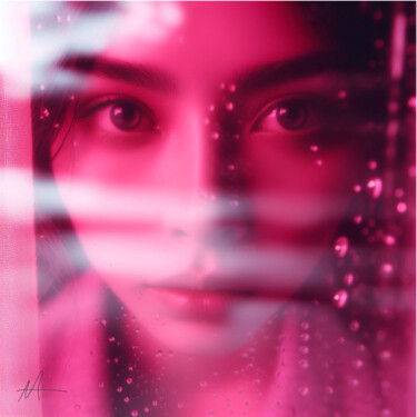 Digitale Kunst mit dem Titel "pink néon 2" von Allegra Art, Original-Kunstwerk, KI-generiertes Bild