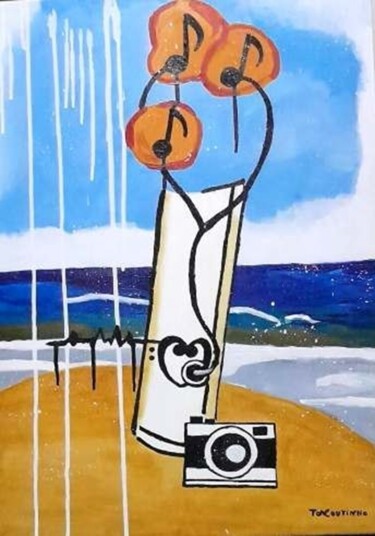 Malerei mit dem Titel "O pulsar das Flores" von Elton Coutinho Gonçalves, Original-Kunstwerk, Acryl Auf Keilrahmen aus Holz…