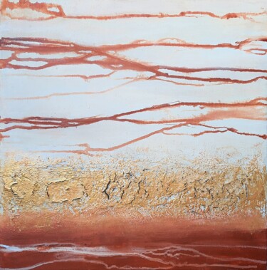 Ζωγραφική με τίτλο "Terra" από Paola Morandi, Αυθεντικά έργα τέχνης, Ακρυλικό Τοποθετήθηκε στο Ξύλινο φορείο σκελετό