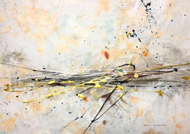 Painting titled "Sweat goldy landsca…" by Dam Domido, Original Artwork, Acrylic