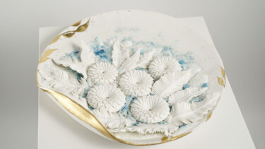 Sculpture titled "Flower scissors" by Yoko Hayashi, Original Artwork, Ceramics