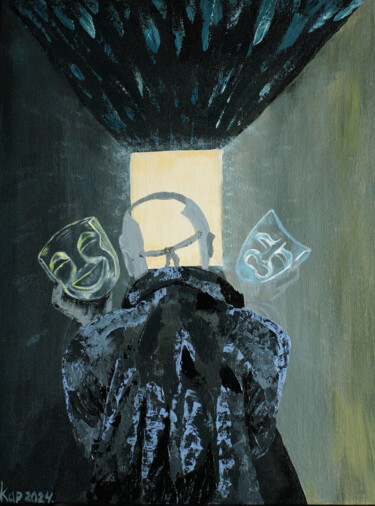 Painting titled "Entrance without ma…" by Nina Karymova (Nino), Original Artwork, Acrylic
