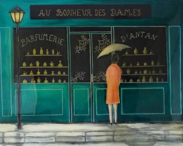 Peinture intitulée "Au bonheur des dames" par Jean-Claude Bouleau, Œuvre d'art originale, Huile Monté sur Châssis en bois