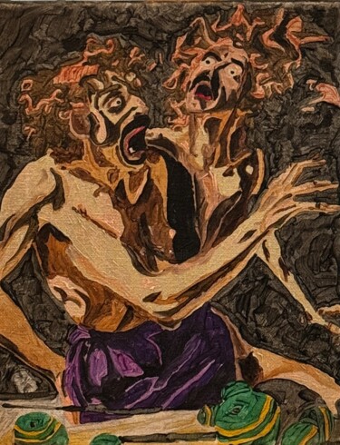 Peinture intitulée "My PTSD Monster" par Timothy Colomer, Œuvre d'art originale, Acrylique
