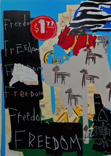 Malerei mit dem Titel "“Freedom”" von Andre Salas, Original-Kunstwerk, Acryl