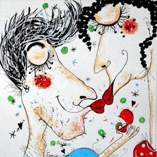 Drawing titled "Epouse moi" by Emilie Teillaud, Original Artwork