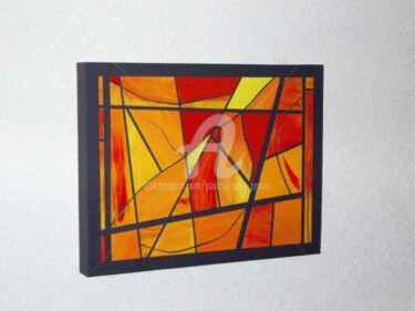 Peinture intitulée "Le vitrail 08" par Pascal Russi (PRussi), Œuvre d'art originale, Huile