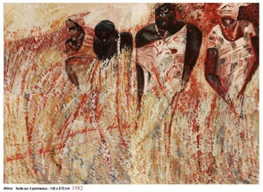 Pintura intitulada "AFRICA" por Claudine Gregoire, Obras de arte originais