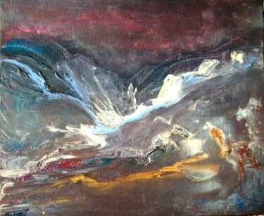 Peinture intitulée "Sous la vague." par Pascaly, Œuvre d'art originale