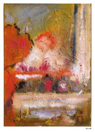 Pintura intitulada "0262 Robe rouge n°…" por Claudine Gregoire, Obras de arte originais, Óleo
