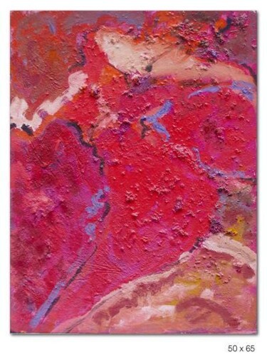 Pintura intitulada "Robe rouge n°0392 6…" por Claudine Gregoire, Obras de arte originais, Óleo