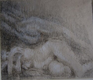 Dibujo titulada "HOMMAGE A REMBRANDT" por Michel Moskovtchenko, Obra de arte original, Tinta