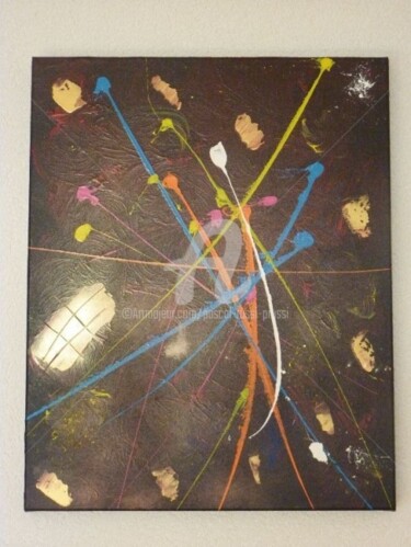 Malerei mit dem Titel "Les nuits festives,…" von Pascal Russi (PRussi), Original-Kunstwerk, Öl