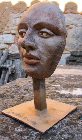 Sculpture intitulée "MASQUE I" par Michel Moskovtchenko, Œuvre d'art originale, Métaux