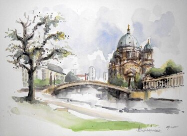 Painting titled ""Berliner Dom , apr…" by Valerio Scarapazzi, Original Artwork