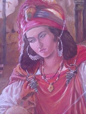 Peinture intitulée "Al Boussaâdia (déta…" par Hassina Bouglam, Œuvre d'art originale
