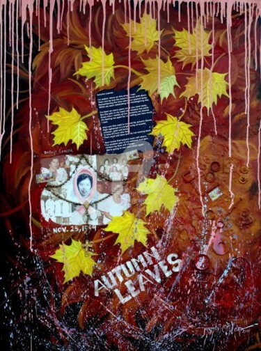 Painting titled "Autumn Leaves" by Johnny E.S.J. Otilano, Original Artwork, Oil